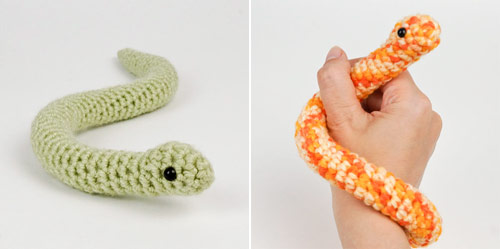 Baby Snake amigurumi crochet pattern by PlanetJune