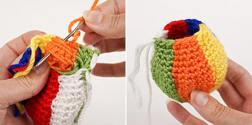 Amigurumi Beach Ball crochet pattern by June Gilbank