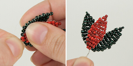 victorian beaded poinsettia tutorial by planetjune