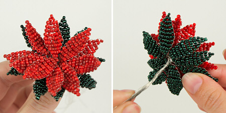 victorian beaded poinsettia tutorial by planetjune