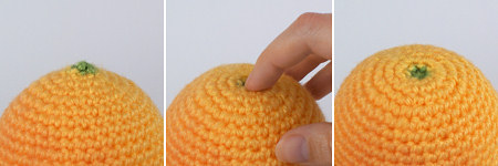 amigurumi citrus by planetjune - finishing