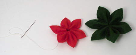 felt poinsettia tutorial