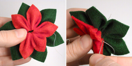 felt poinsettia tutorial