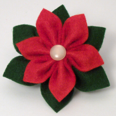 felt poinsettia tutorial