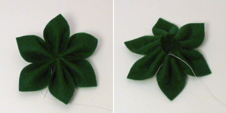 felt poinsettia tutorial