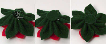 felt poinsettia tutorial