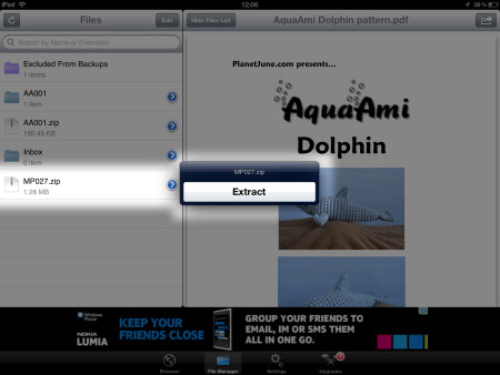 open zip files on your iPad