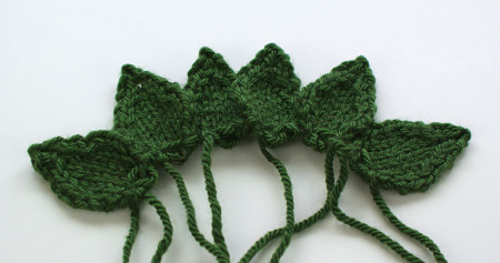 knitted poinsettia pattern