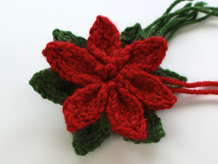 knitted poinsettia pattern