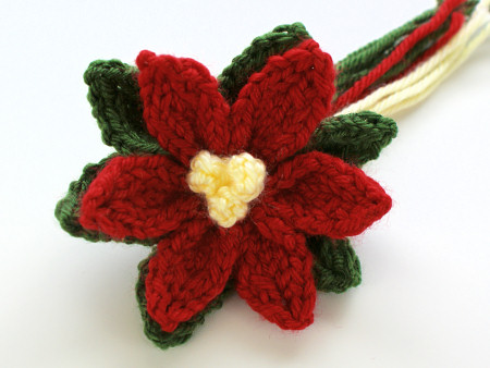 knitted poinsettia pattern