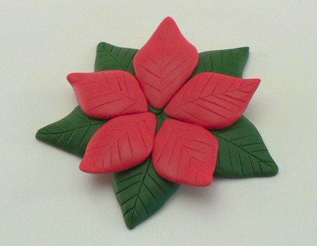 polymer clay poinsettia tutorial