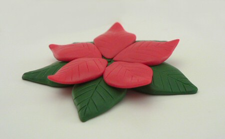 polymer clay poinsettia tutorial