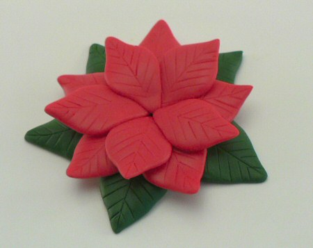 polymer clay poinsettia tutorial