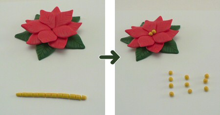 polymer clay poinsettia tutorial