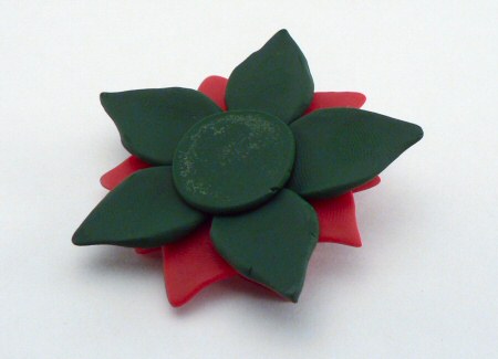 polymer clay poinsettia tutorial