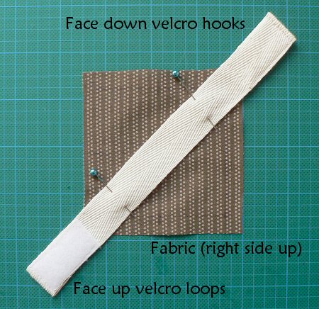 pin strap to fabric