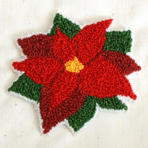 punchneedle poinsettia tutorial by planetjune