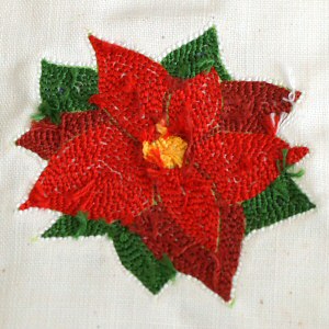 punchneedle poinsettia tutorial by planetjune