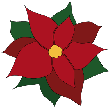 punchneedle poinsettia by planetjune