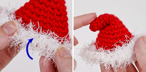 amigurumi santa hat crochet pattern by planetjune