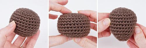 how to crochet a Soil Ball for 'planting' Crocheted Plants - a PlanetJune tutorial