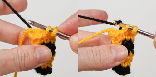 Tiny Bees crochet pattern by June Gilbank