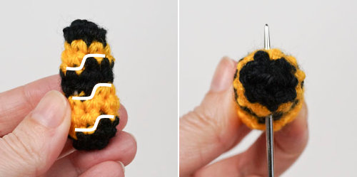 Tiny Bees crochet pattern by June Gilbank
