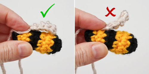 Tiny Bees crochet pattern by June Gilbank