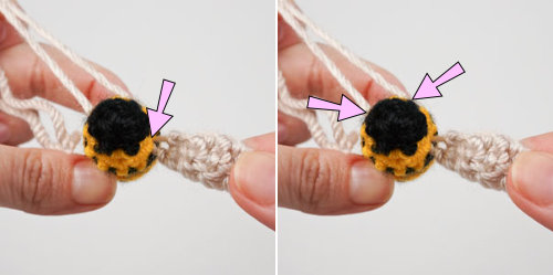 Tiny Bees crochet pattern by June Gilbank