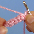 narrow crocheted spikes