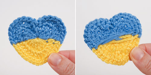 Two-Tone Heart crochet pattern by PlanetJune