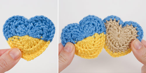 Two-Tone Heart crochet pattern by PlanetJune