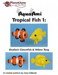 Tropical Fish Set 1: TWO amigurumi fish crochet patterns