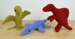 Dinosaurs Set 2X THREE amigurumi EXPANSION PACK crochet patterns