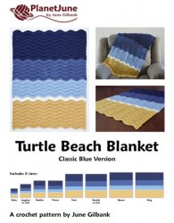 Turtle Beach Blanket (Classic Blue Version) afghan crochet pattern