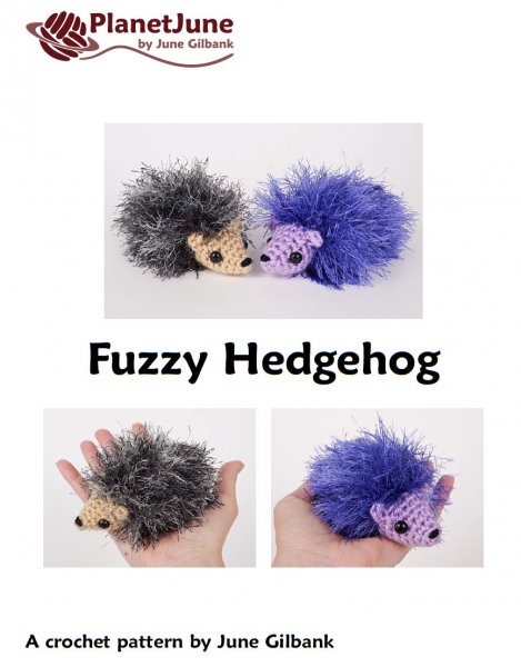 Fuzzy Hedgehog DONATIONWARE crochet pattern - Click Image to Close
