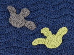 Baby Sea Turtle Applique & Hatchlings: 2 applique crochet patterns