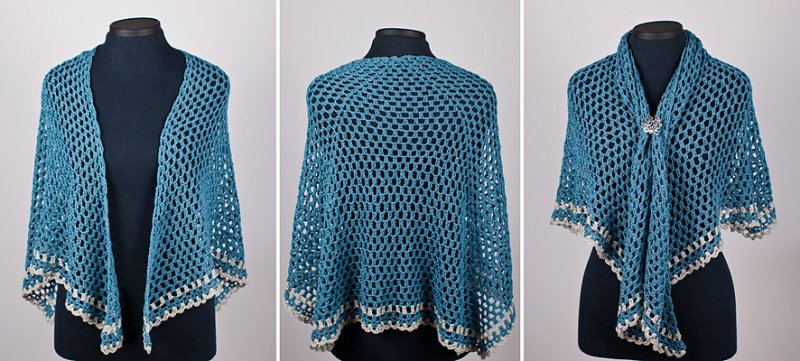 Half-Hexagon Shawl crochet pattern - Click Image to Close
