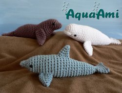 AquaAmi Set 1 - THREE amigurumi crochet patterns