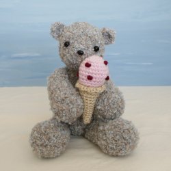 Ice Cream Bear amigurumi crochet pattern