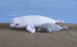AquaAmi Beluga Whales amigurumi crochet pattern