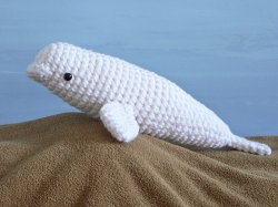 (image for) AquaAmi Beluga Whales amigurumi crochet pattern