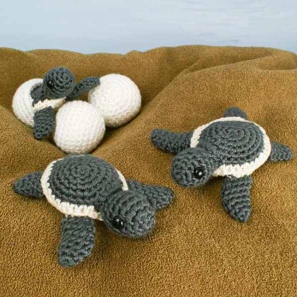 Baby Sea Turtle Collection: FOUR amigurumi crochet patterns - Click Image to Close