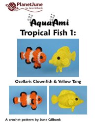 (image for) Tropical Fish Set 1: TWO amigurumi fish crochet patterns