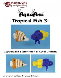 Tropical Fish Set 3: TWO amigurumi fish crochet patterns