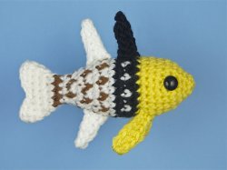 Tropical Fish Set 4: TWO amigurumi fish crochet patterns