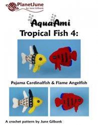 Tropical Fish Set 4: TWO amigurumi fish crochet patterns