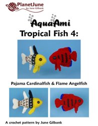 (image for) Tropical Fish Set 4: TWO amigurumi fish crochet patterns