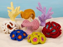 (image for) Coral Reef Collection 1: FOUR realistic crochet patterns