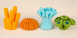 (image for) Coral Reef Collection 2: FOUR realistic crochet patterns